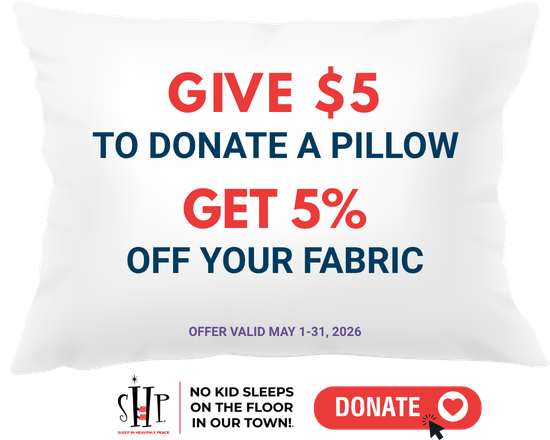Donate a pillow for a child and get 5% off your order.